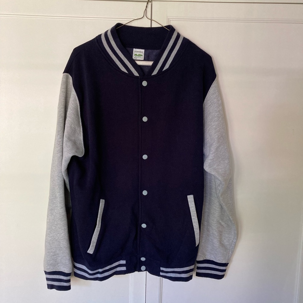 Navy and Gray Varsity Jacket